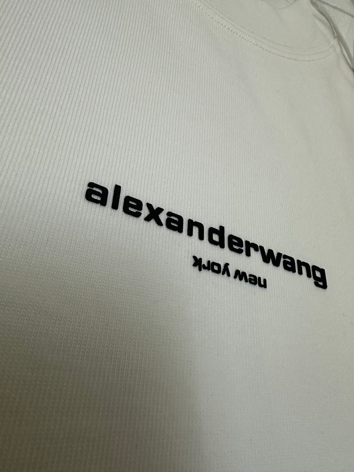 140- New Arrival g Alexander wang ss 26 logo T : 2*2 g Color Change Same Style Color: Black White Size: XS S M L XL